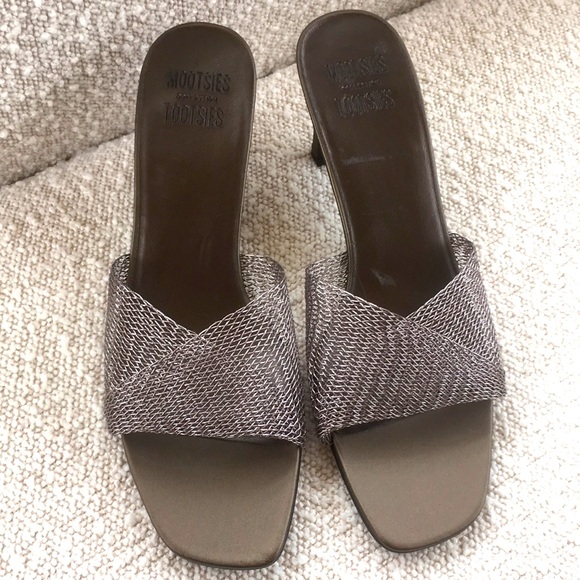 Mootsies Tootsies Shoes - Mootsies Tootsies Mesh Block Heel Mules, Sz 9